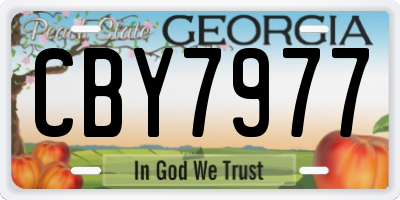GA license plate CBY7977