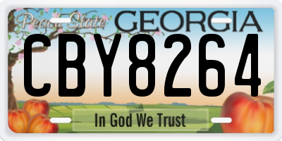 GA license plate CBY8264