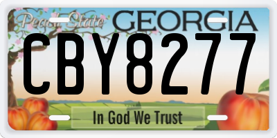 GA license plate CBY8277