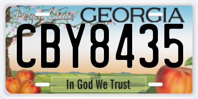 GA license plate CBY8435