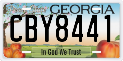 GA license plate CBY8441