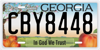 GA license plate CBY8448
