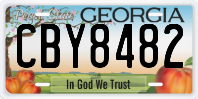 GA license plate CBY8482