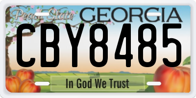 GA license plate CBY8485