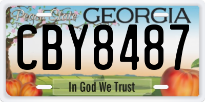 GA license plate CBY8487