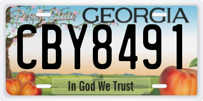 GA license plate CBY8491