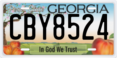 GA license plate CBY8524