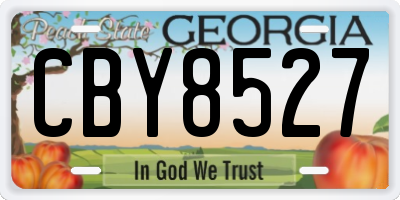 GA license plate CBY8527
