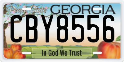 GA license plate CBY8556
