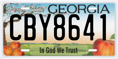 GA license plate CBY8641