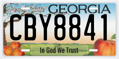 GA license plate CBY8841