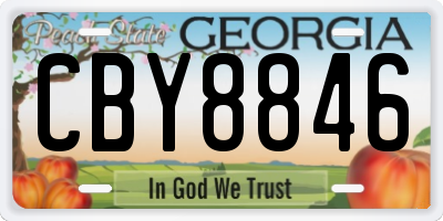 GA license plate CBY8846