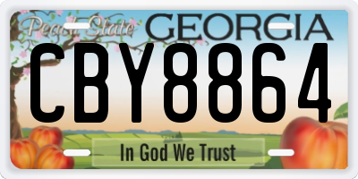GA license plate CBY8864