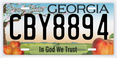 GA license plate CBY8894