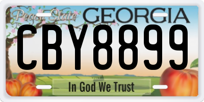 GA license plate CBY8899