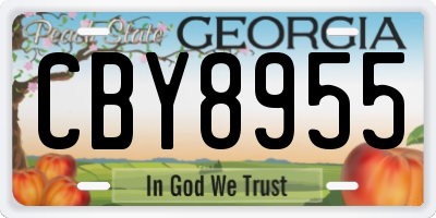 GA license plate CBY8955