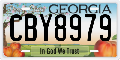 GA license plate CBY8979