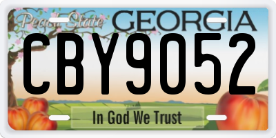 GA license plate CBY9052