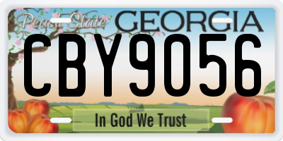 GA license plate CBY9056