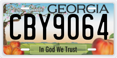 GA license plate CBY9064