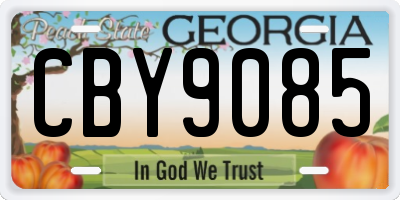 GA license plate CBY9085