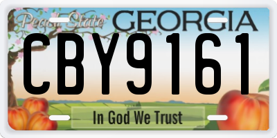 GA license plate CBY9161
