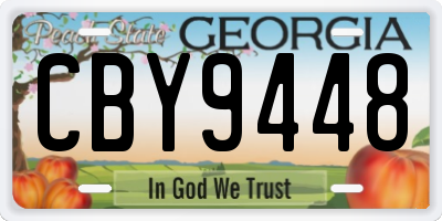GA license plate CBY9448