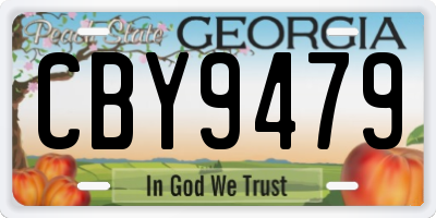 GA license plate CBY9479