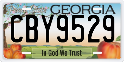 GA license plate CBY9529