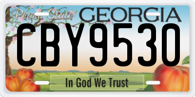 GA license plate CBY9530
