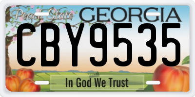 GA license plate CBY9535