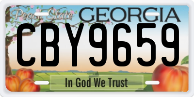 GA license plate CBY9659
