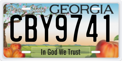 GA license plate CBY9741