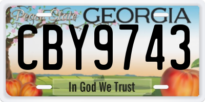 GA license plate CBY9743