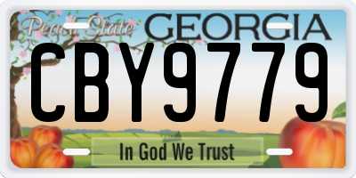GA license plate CBY9779