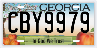 GA license plate CBY9979
