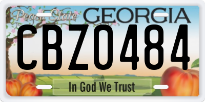 GA license plate CBZ0484
