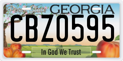 GA license plate CBZ0595