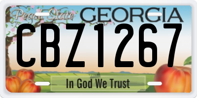 GA license plate CBZ1267