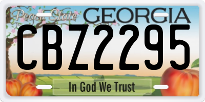 GA license plate CBZ2295