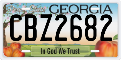 GA license plate CBZ2682
