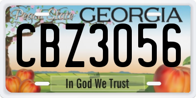 GA license plate CBZ3056