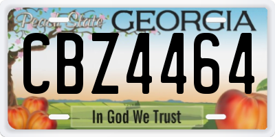 GA license plate CBZ4464