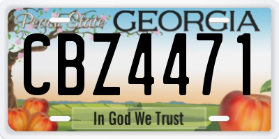 GA license plate CBZ4471