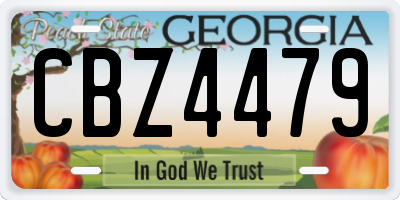 GA license plate CBZ4479