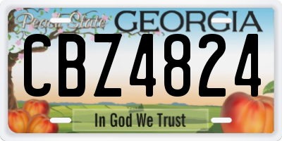 GA license plate CBZ4824