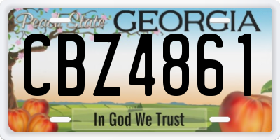 GA license plate CBZ4861