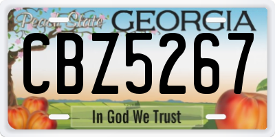 GA license plate CBZ5267