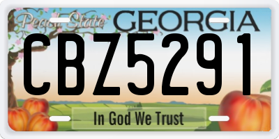 GA license plate CBZ5291