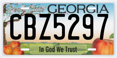 GA license plate CBZ5297